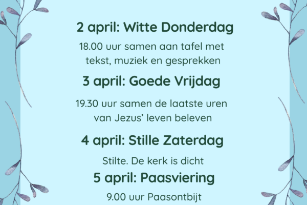 Stille Week in de Parkstraatgemeente
